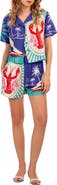 Agua Bendita Lia Alina Cotton Cover-Up Shorts