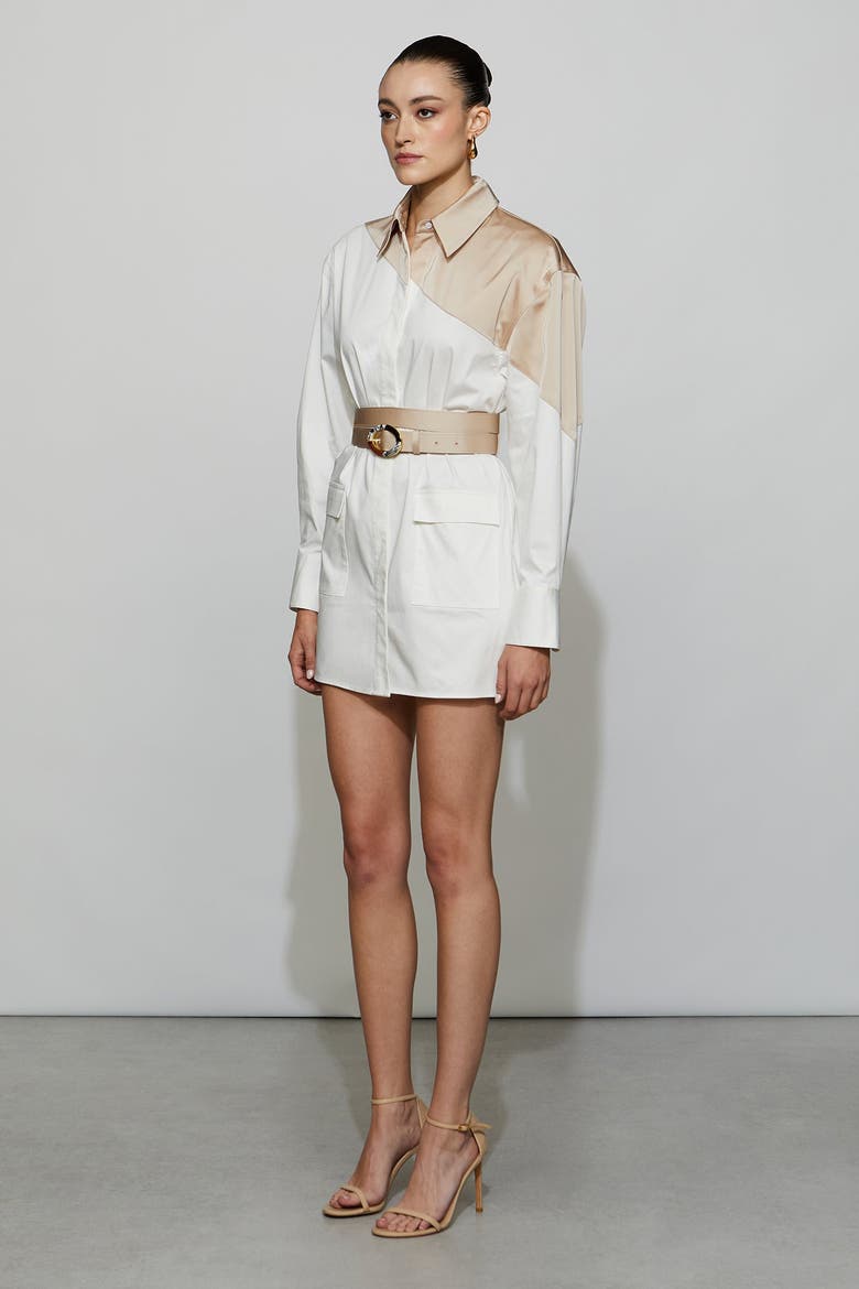 Halle Dress, Alternate, color, Vanilla/White