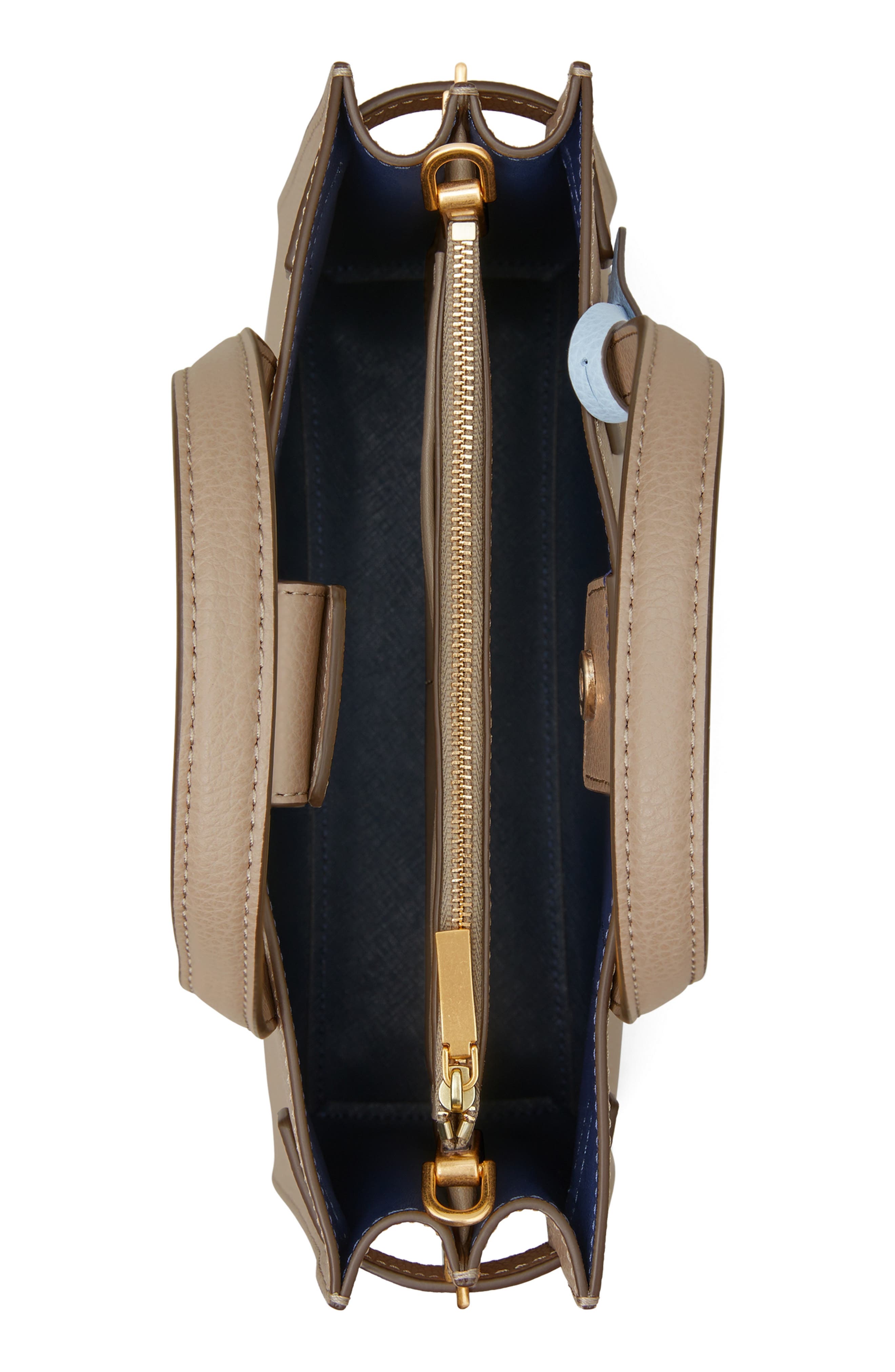 Small Walker Leather Satchel, Alternate, color, GRAY HERON