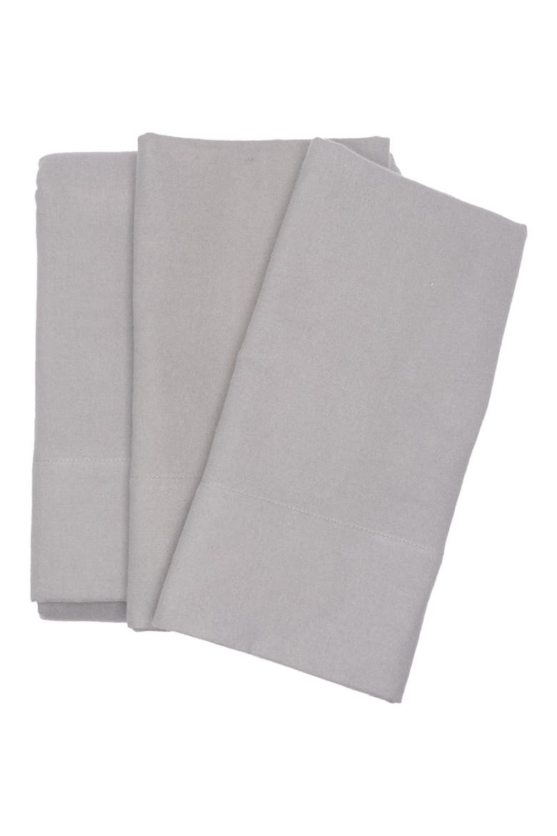 Solid Flannel Sheet Set, Main, color, GREY FROST