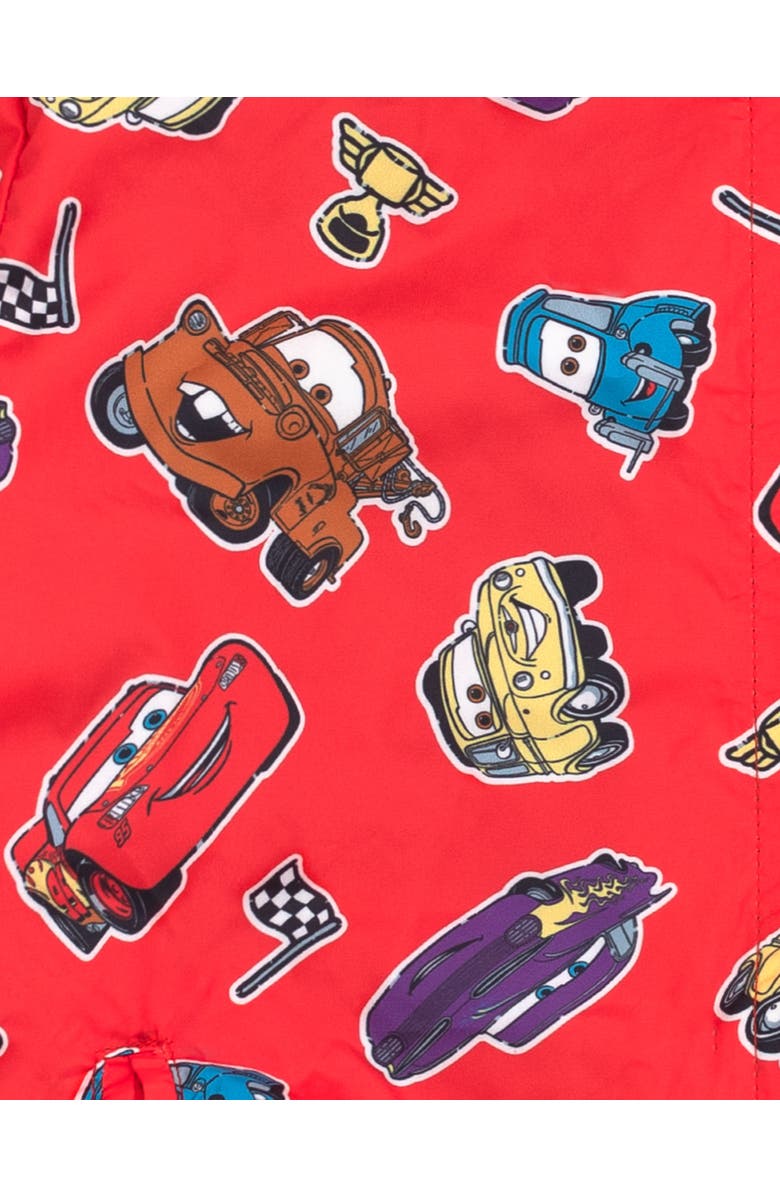 Disney Cars Fleece Hooded Rain Jacket, Alternate, color, Lightning Mcqueen Red