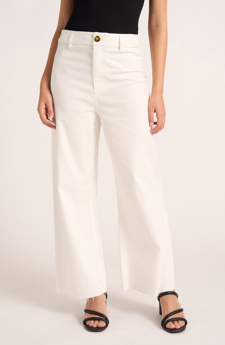 matty m. Lizzie Crop Wide Leg Pants, Main, color, Vellum White