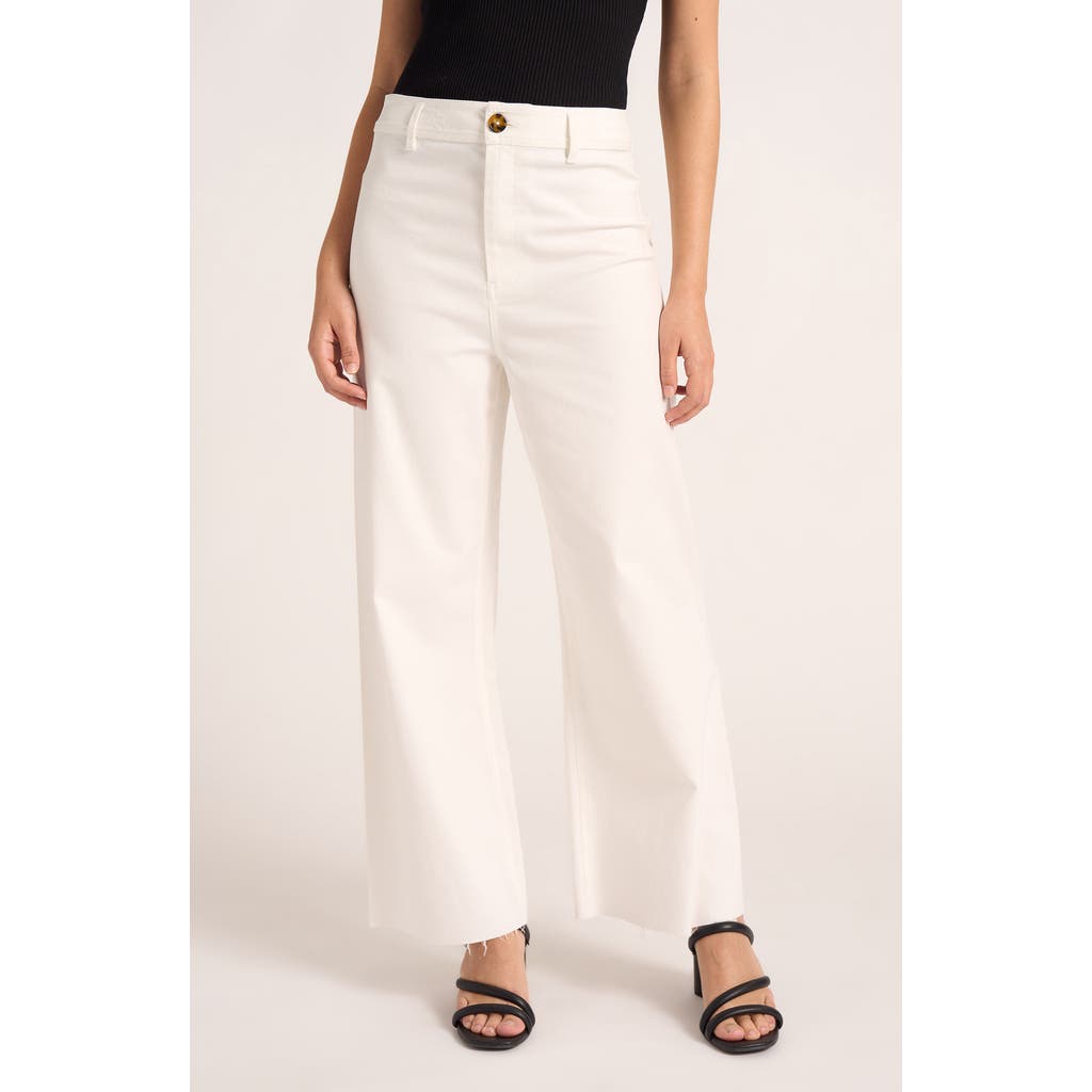 Matty M Lizzie Crop Wide Leg Pants In White