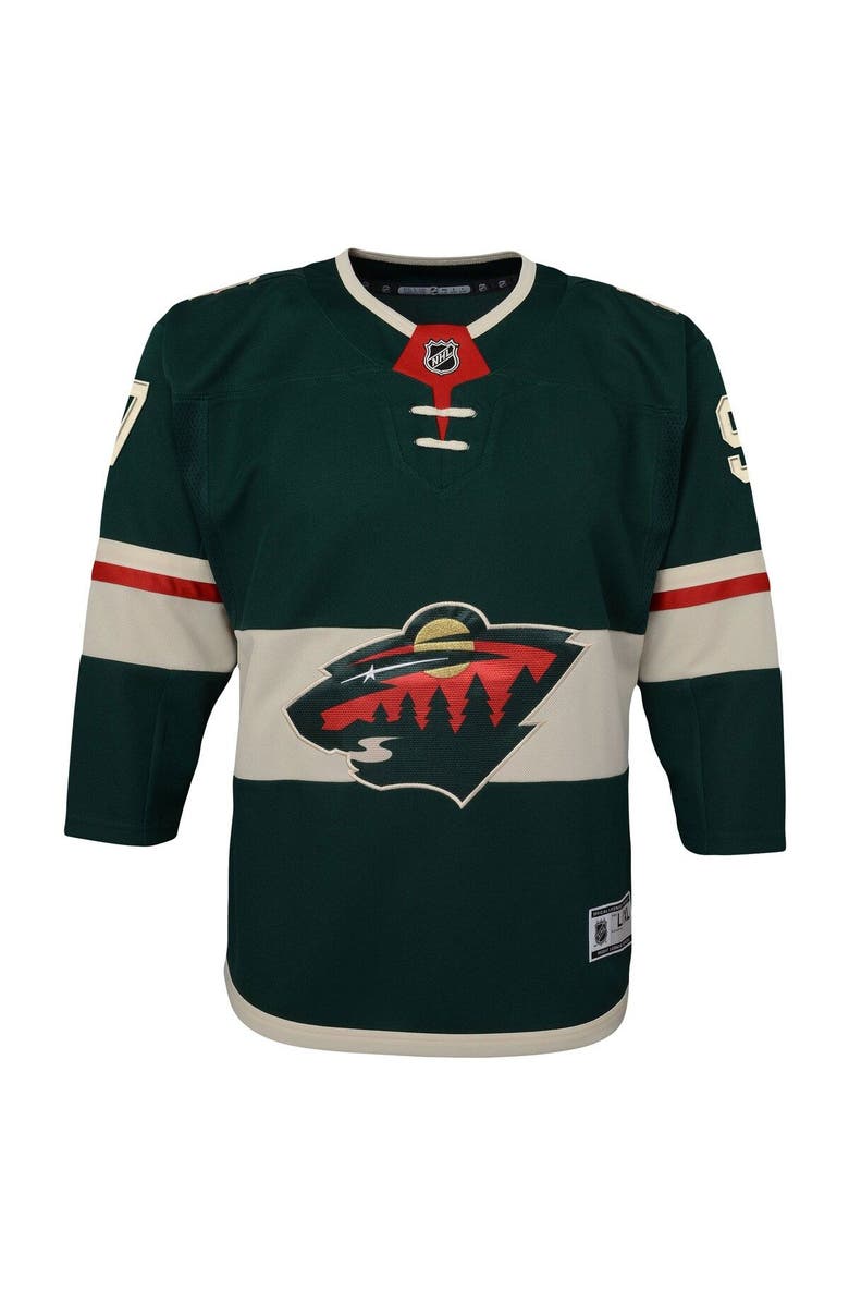 Outerstuff Youth Kirill Kaprizov Green Minnesota Wild Home Premier Player Jersey, Alternate, color, 