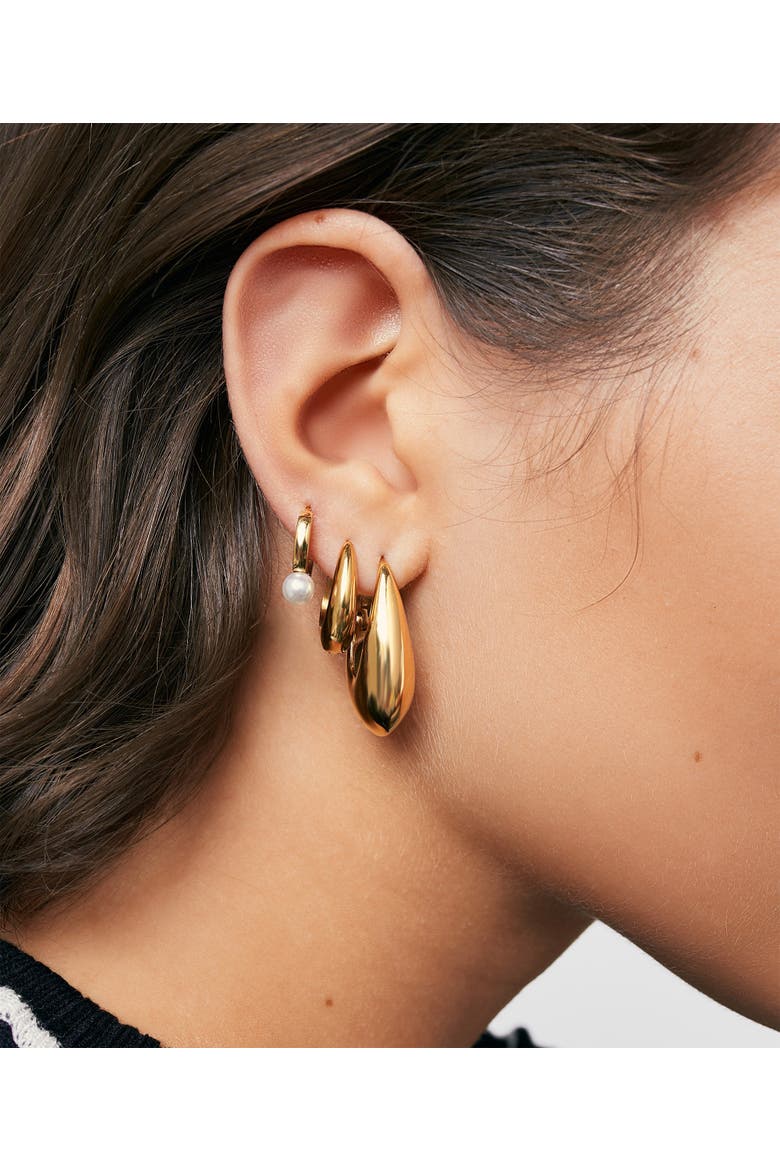 September Oval Earrings, Alternate, color, Gold