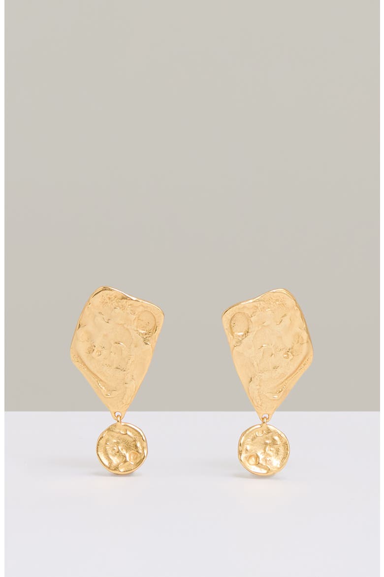 Mason Molten Drop Earrings, Alternate, color, GOLD TONE