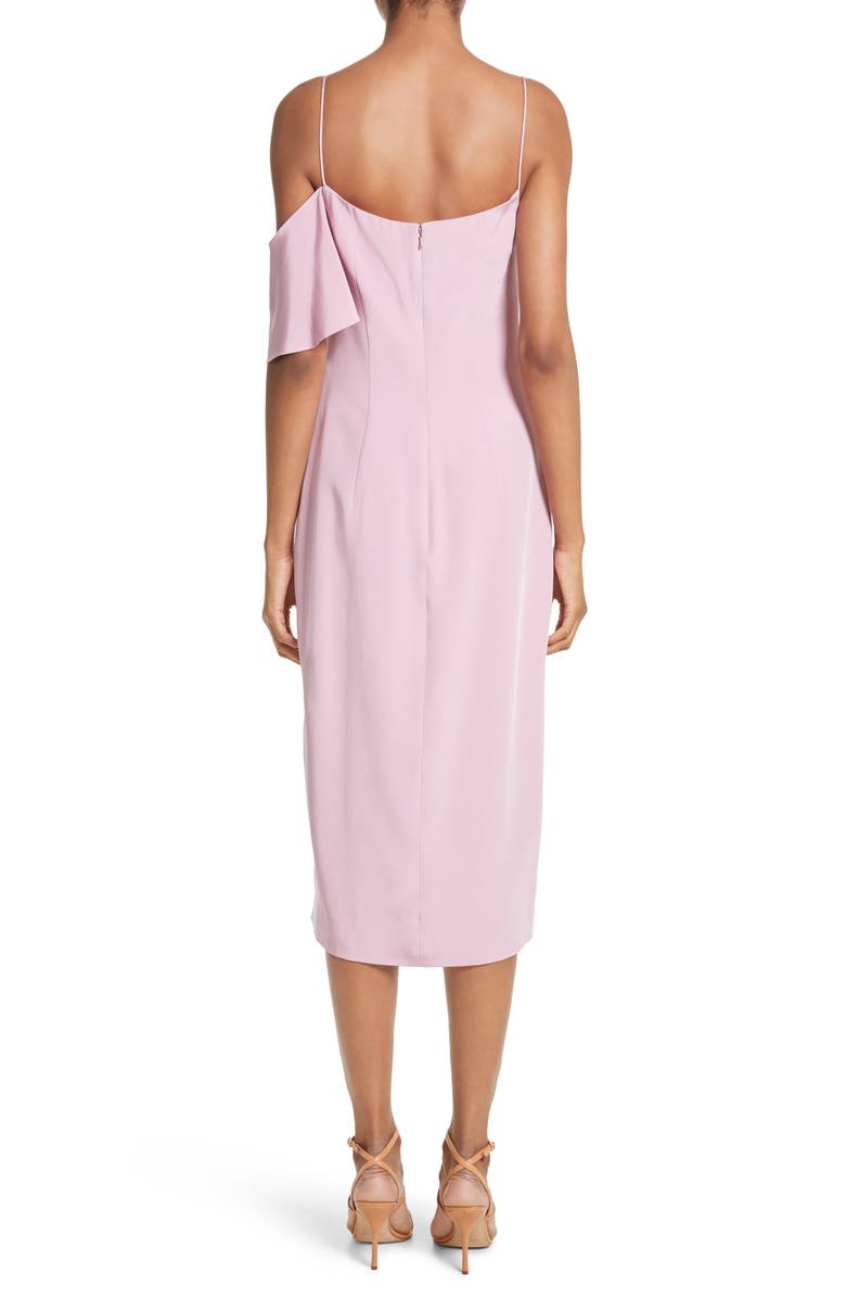 CUSHNIE et Ochs Asymmetrical Ruffle Silk Dress, Alternate, color, 