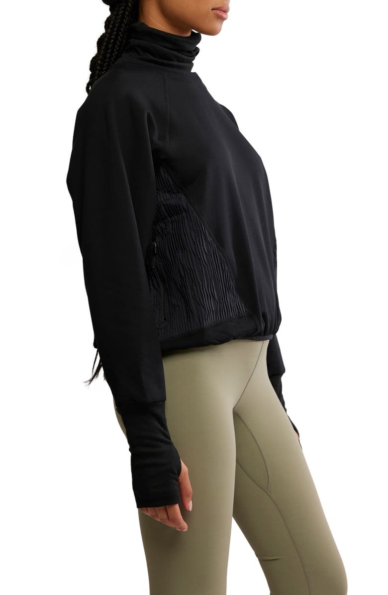 Free People Keepin' Cozy Run Pullover, Alternate, color, Black
