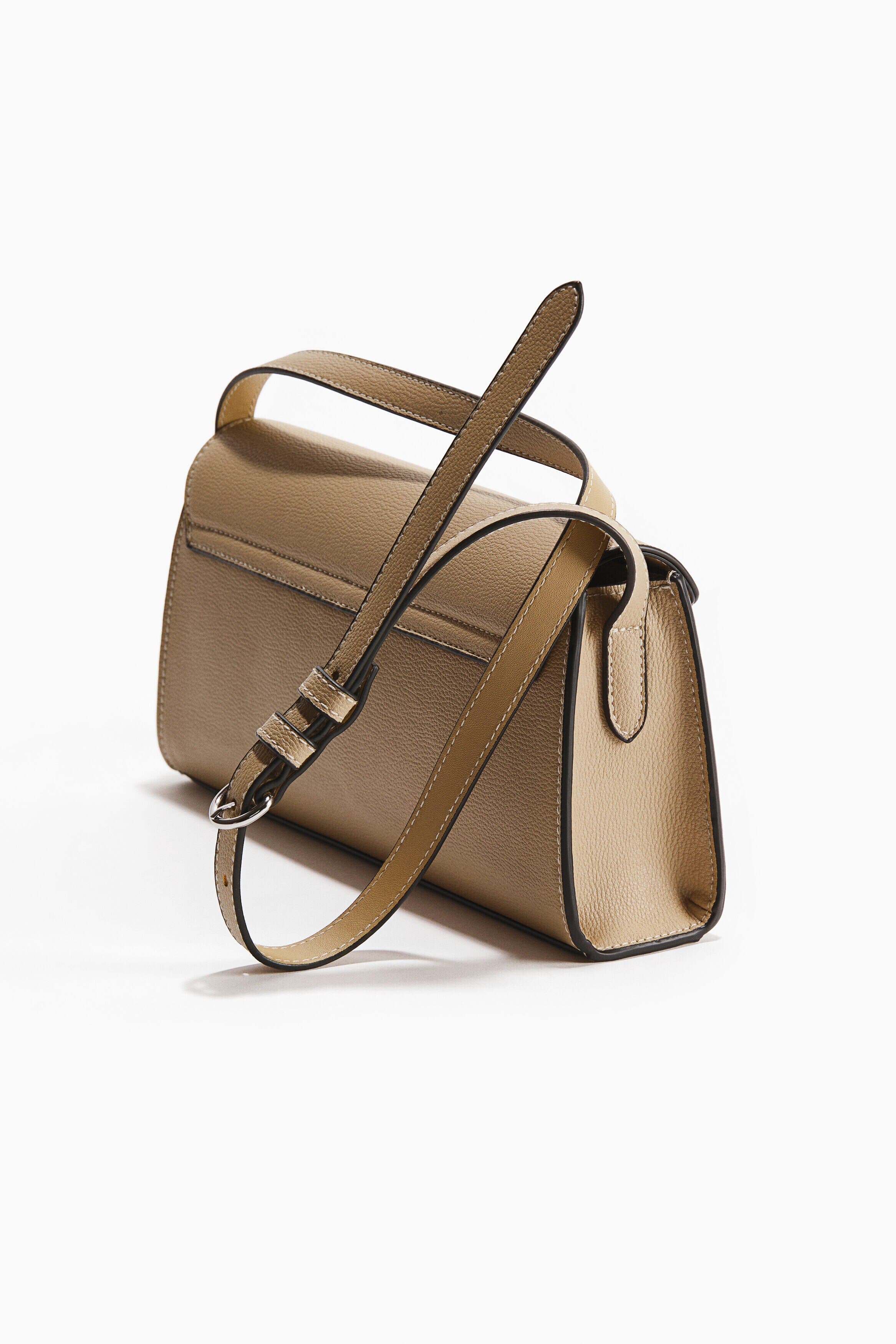 Strap-detail Shoulder Bag, Alternate, color, Beige