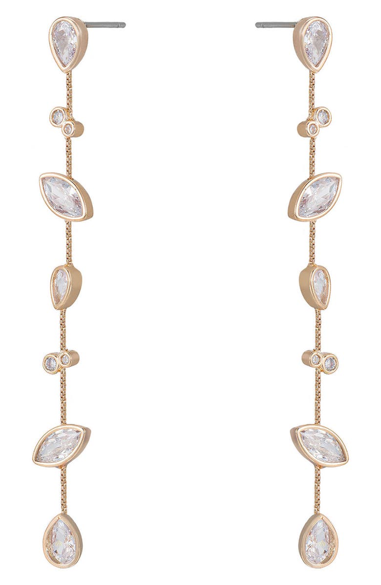 Ettika Crystal Linear Earrings, Alternate, color,