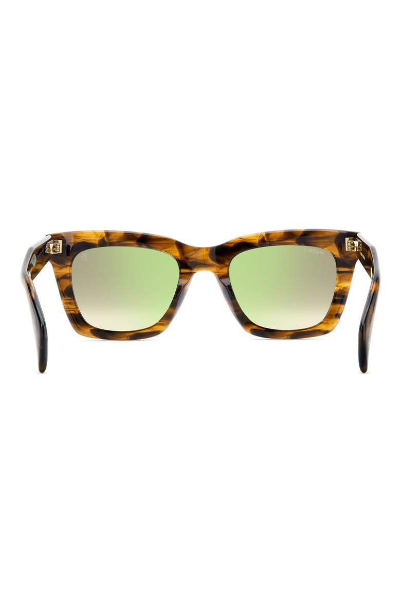 DB 99 51mm Rectangular Sunglasses, Alternate, color, BROWN HORN/ GNSF FTAR