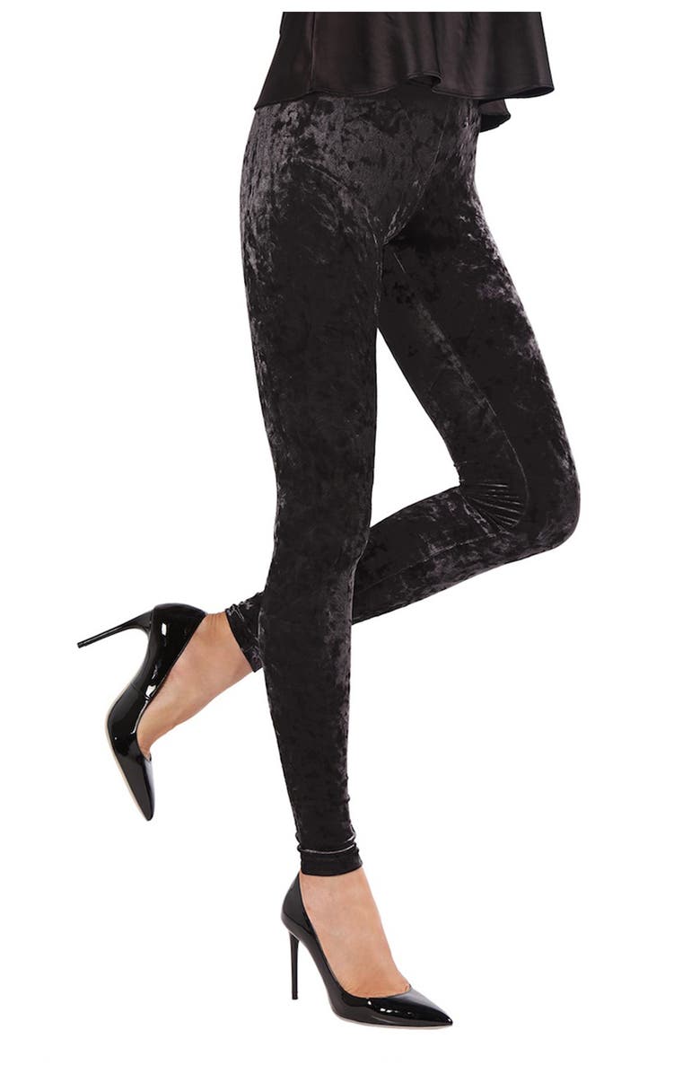 MeMoi Crushed Velvet Leggings, Main, color, 