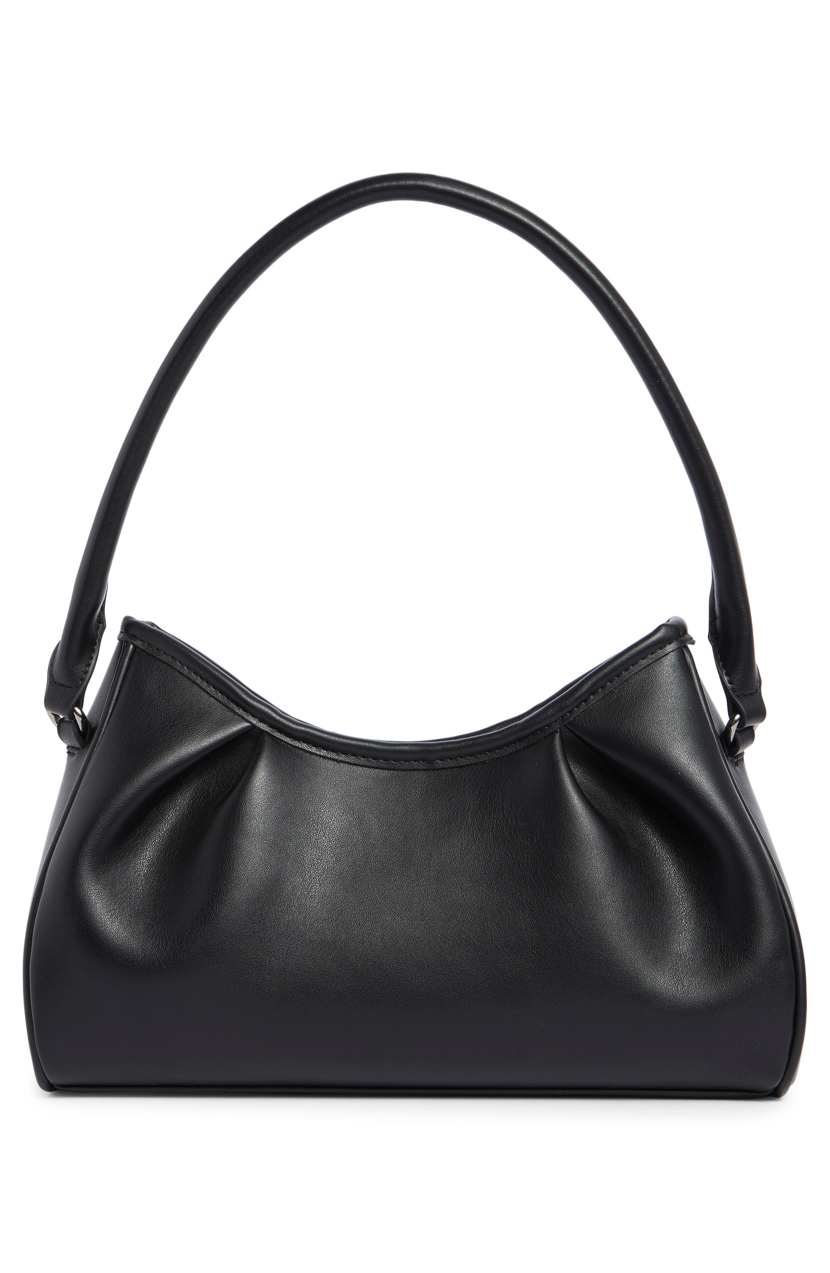 BCBG Pleated Shoulder Bag, Alternate, color, Black