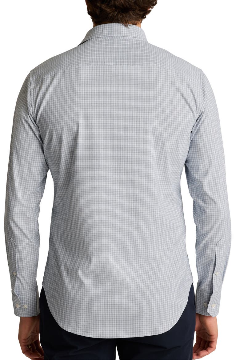 Tech Slim Fit Solid Button-Up Shirt, Alternate, color, HENRY MICRO CHECK C11