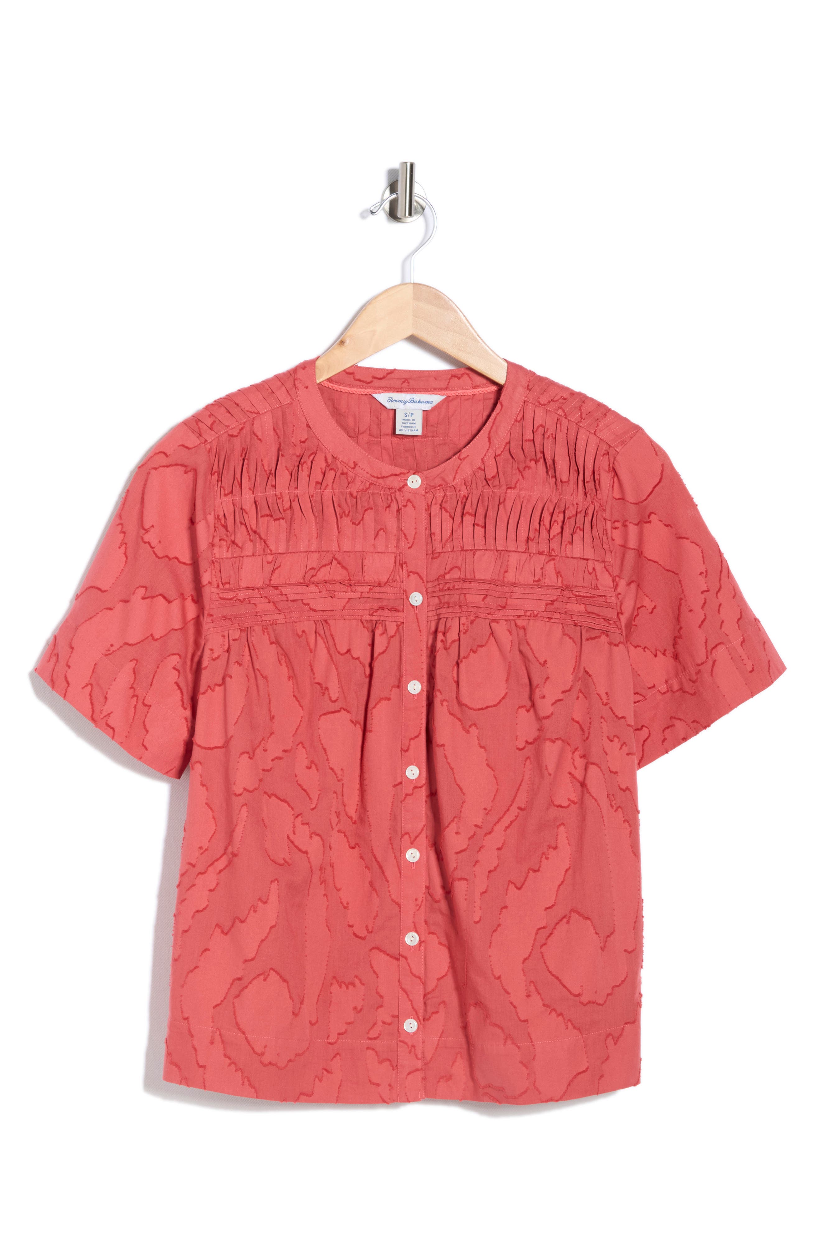 Tommy Bahama Isla Dream Short Sleeve Pintuck Top
