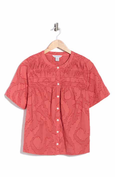 Tommy Bahama Isla Dream Short Sleeve Pintuck Top