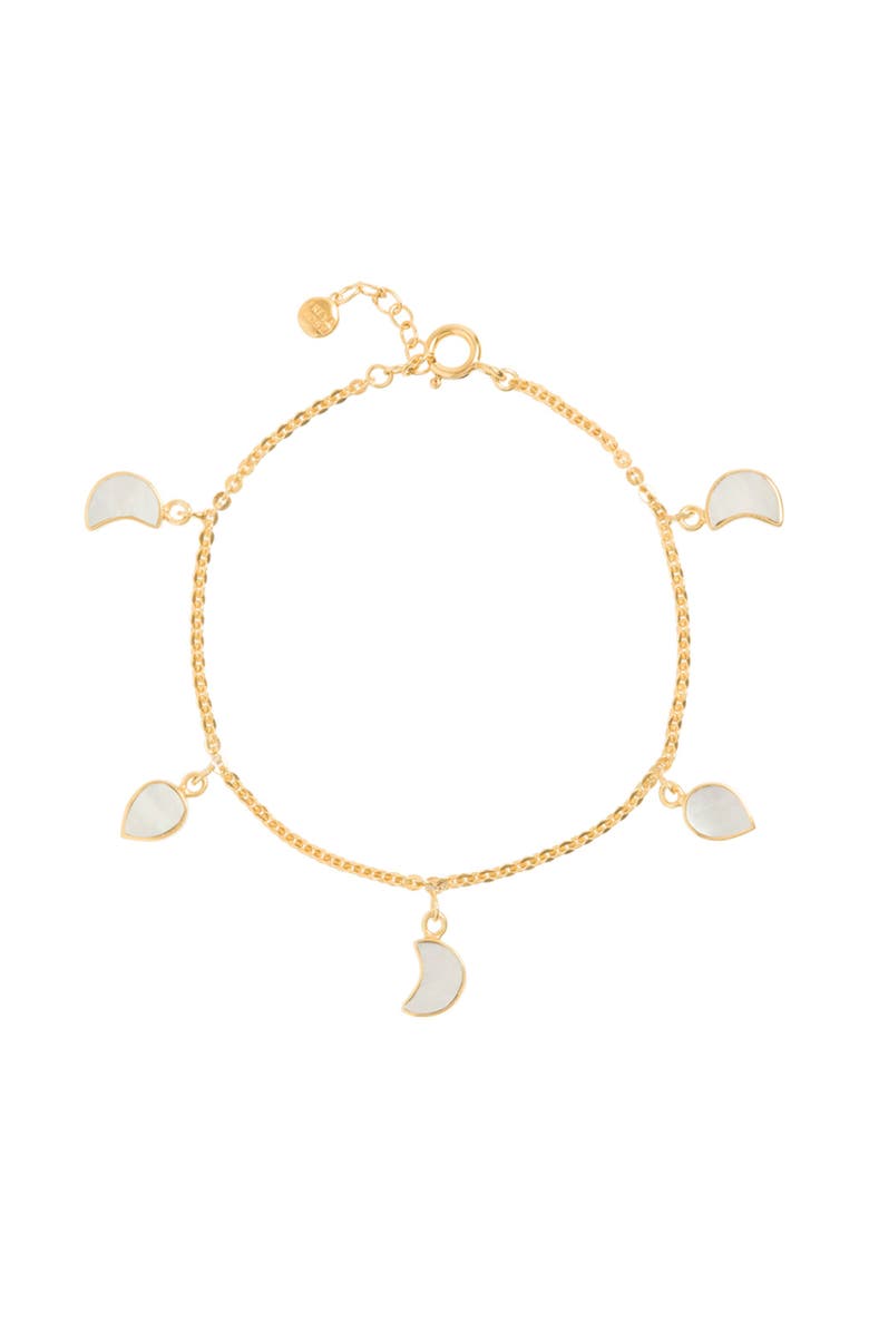 Freya Rose Petite Moon Bracelet, Main, color, Gold