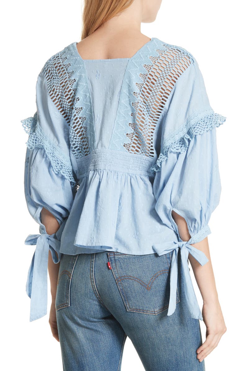 Free People Drive You Mad Blouse, Alternate, color, 