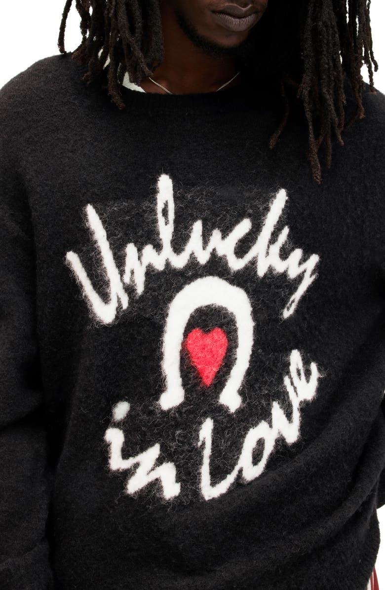 AllSaints Lucky Love Alpaca & Wool Blend Sweater, Alternate, color, 