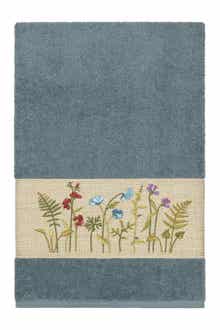 Linum Home Textiles Serenity Embellished Bath Towel - Teal