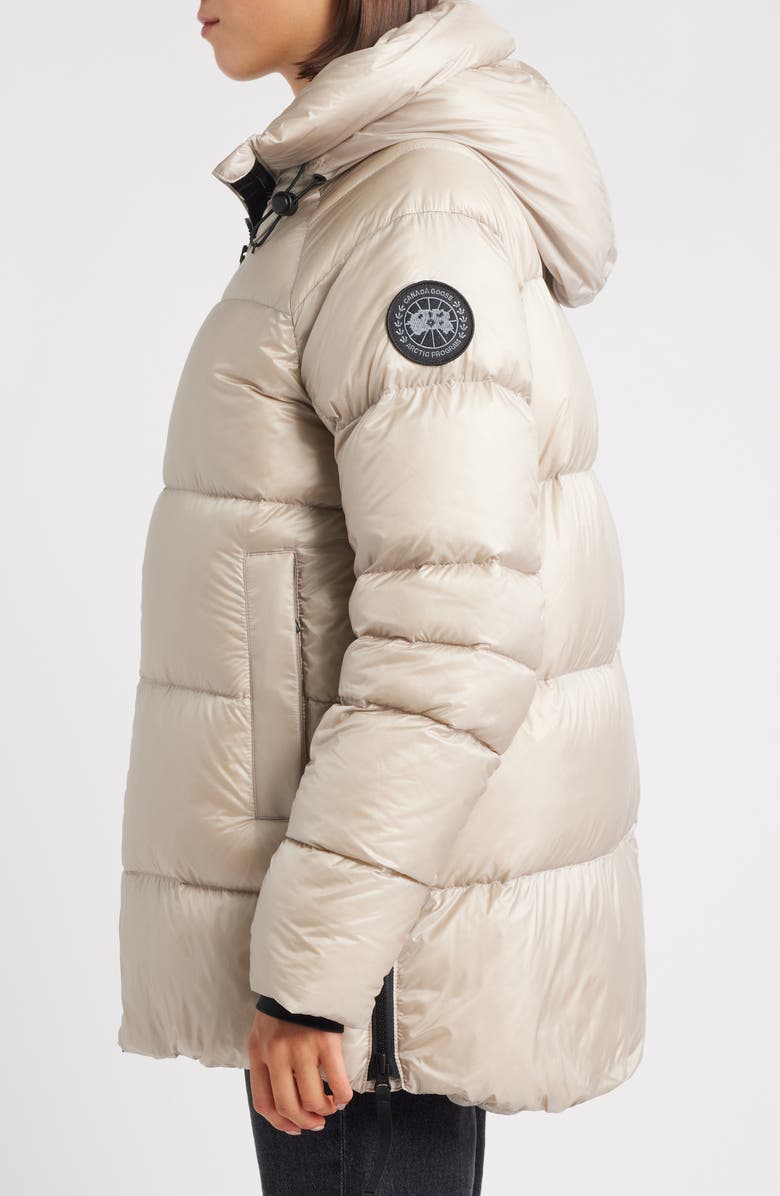 Canada Goose Cypress Water Repellent Packable 750 Fill Power Down Puffer Jacket, Alternate, color, Limestone