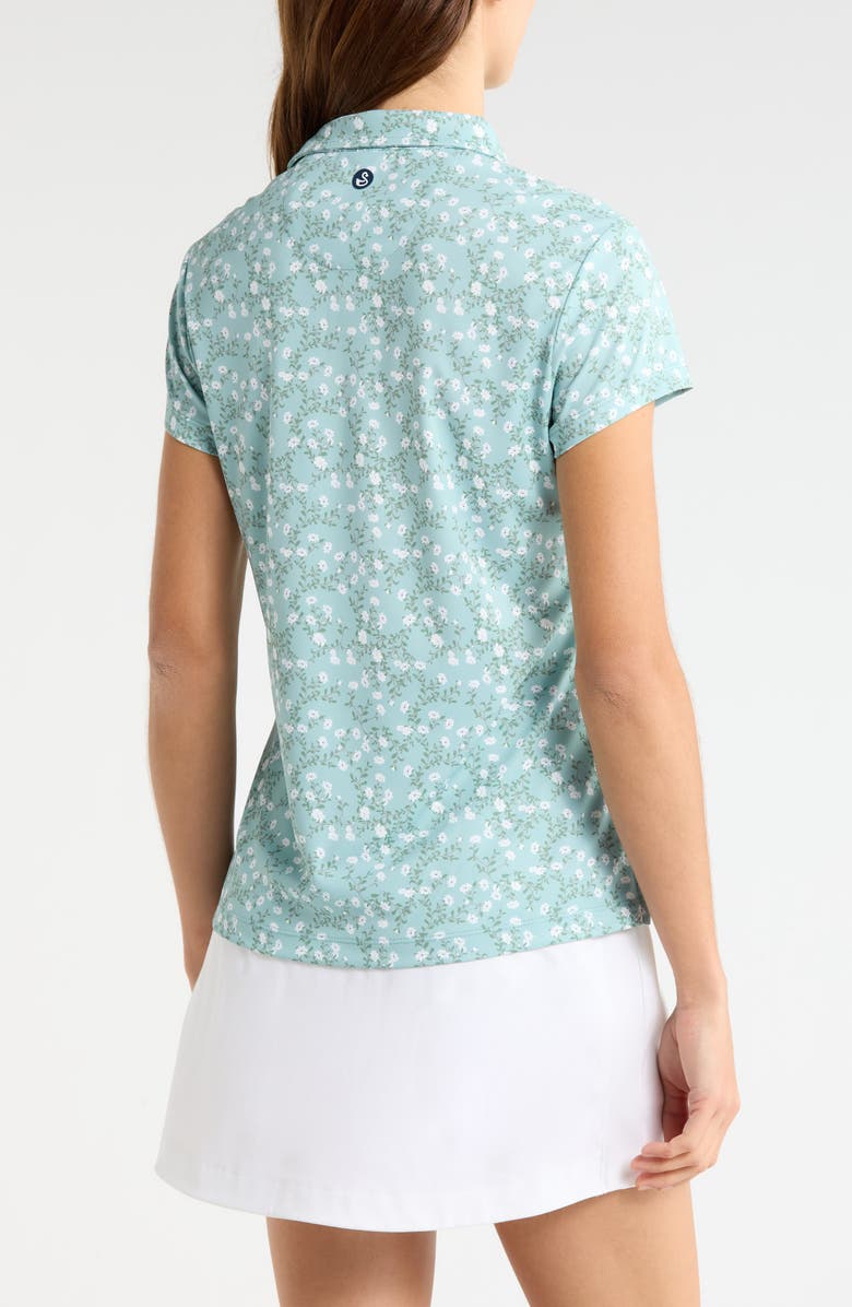 Swannies Georgia Print Golf Polo, Alternate, color, Surf