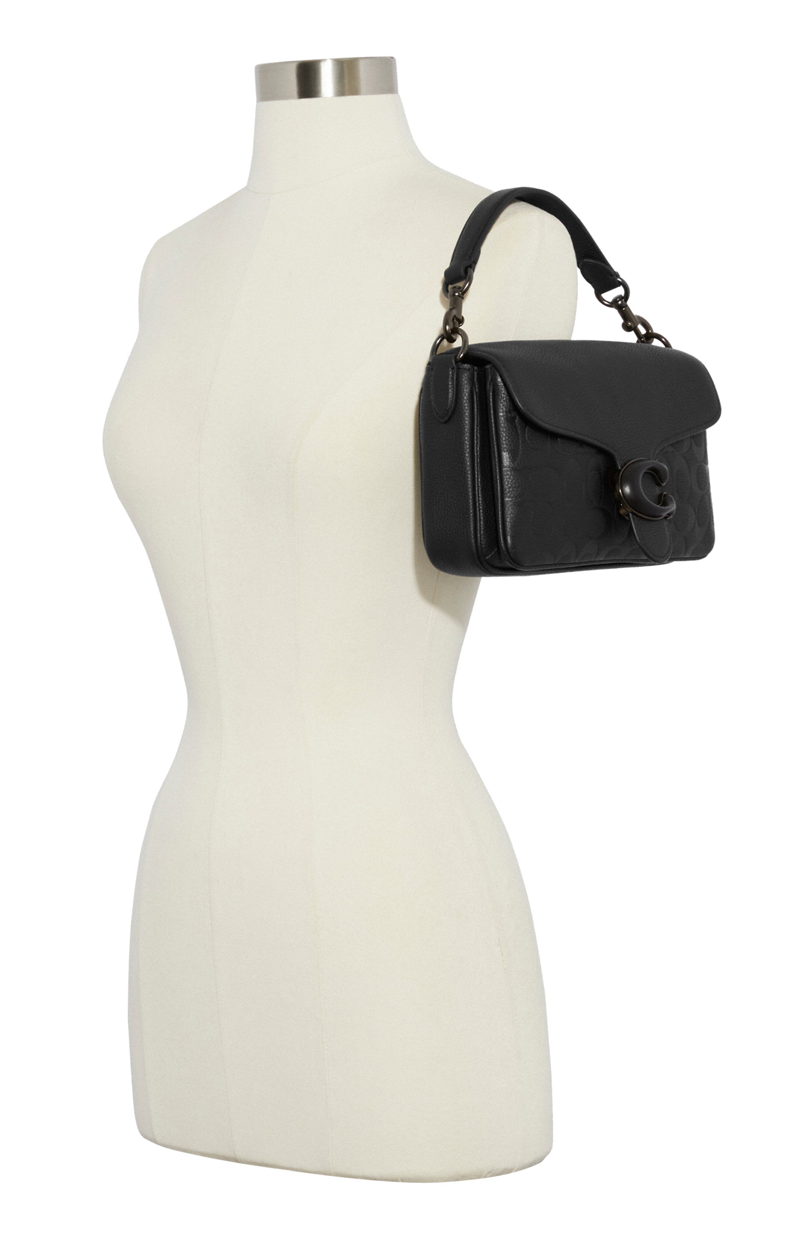 COACH Soft Tabby Signature Leather Convertible Shoulder Bag, Alternate, color, 