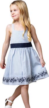 Hope & Henry Girls' Organic Embroidered Special Sundress, Kids