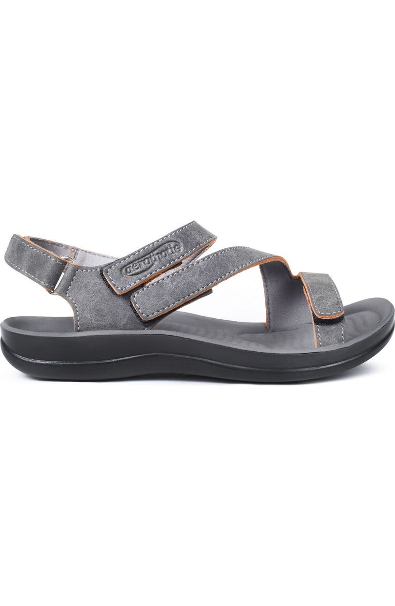 AEROTHOTIC Zion Adjustable Strap Sandal, Alternate, color, Grey
