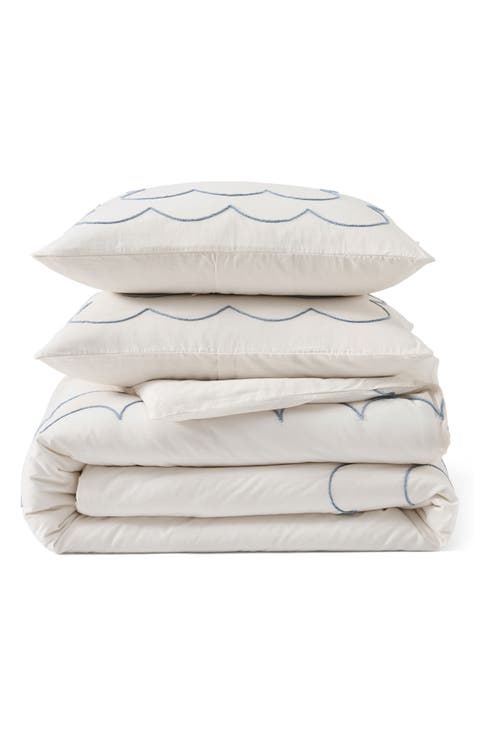 Daydream Scallop Duvet Cover & Pillow Shams Set
