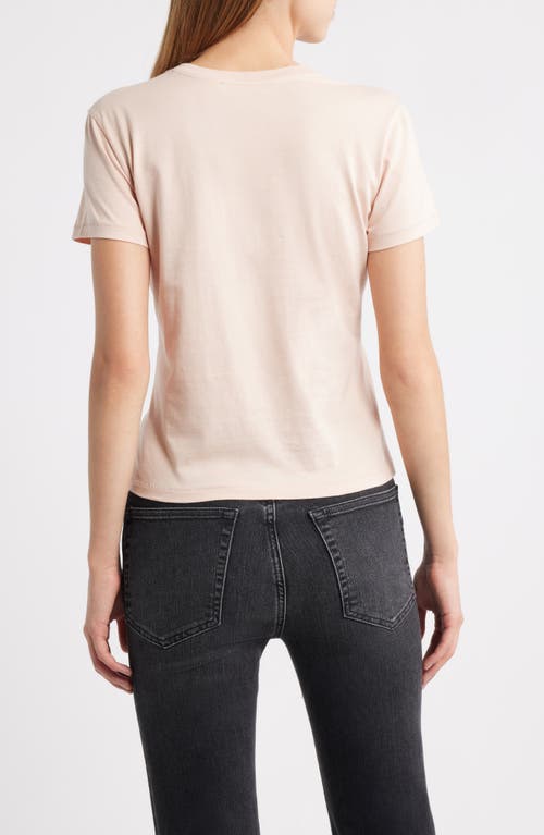 Frame Womens Pink Sand The Baby Tee Cotton-jersey T-shirt In White