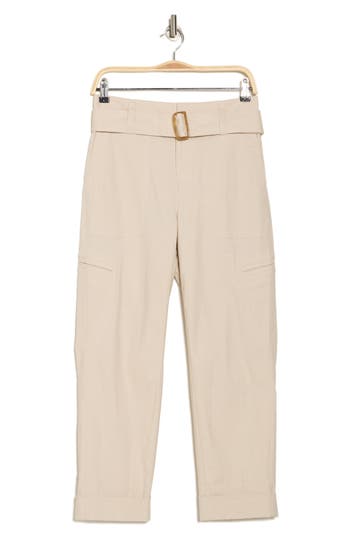 Vince Belted Linen Blend Pants