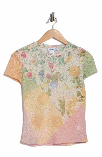 Desigual Floral Lace Short Sleeve T-Shirt