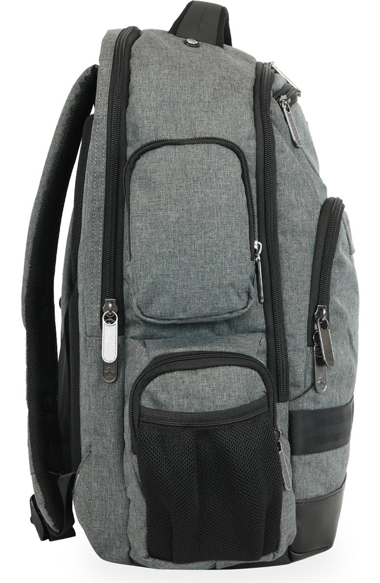 Original Penguin Luca Zip Pocket Backpack, Alternate, color, Grey Crosshatch