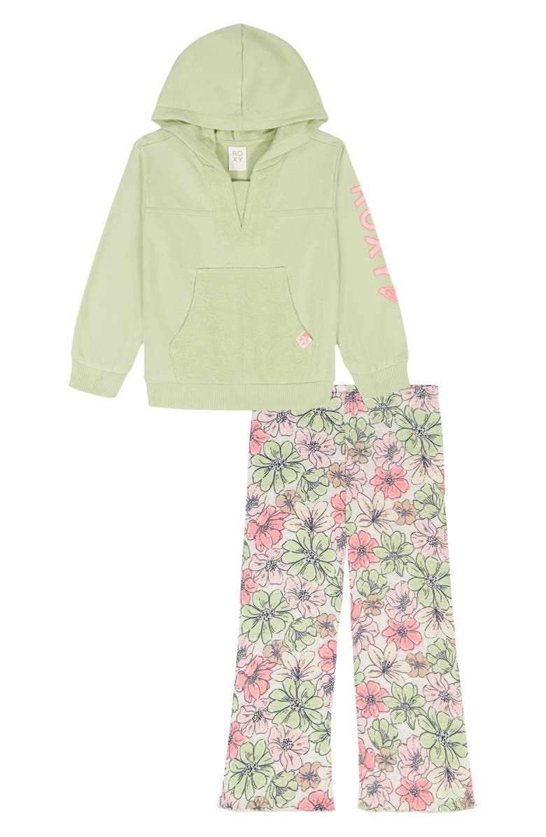 Roxy Hoodie & Print Leggings Set, Main, color, Multi Green