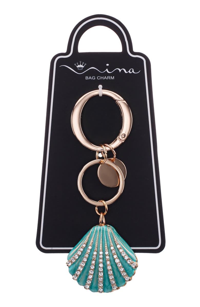 Nina Seashell Bag Charm, Alternate, color, Icy Blue