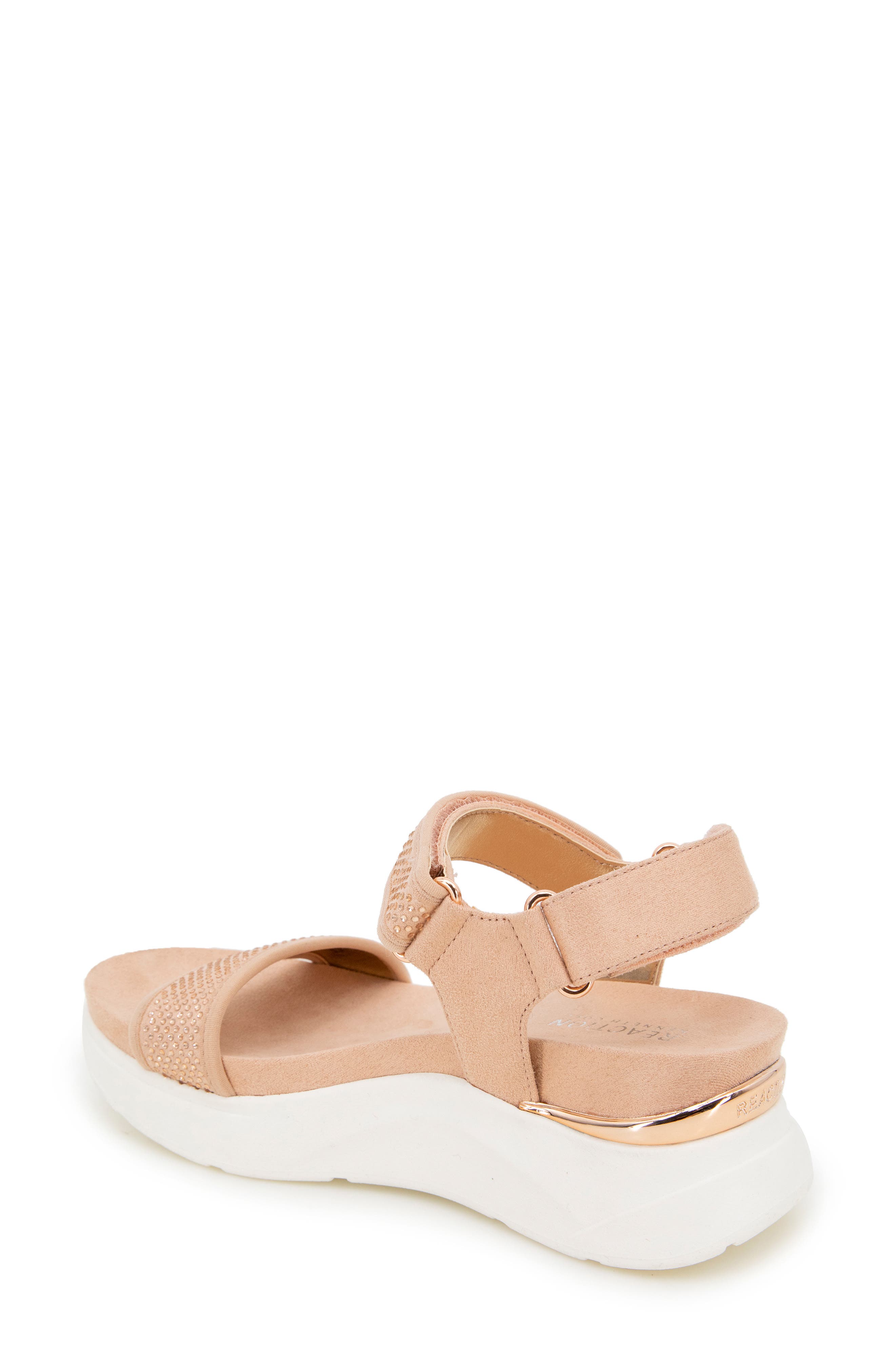 Reaction Kenneth Cole Halsey Ankle Strap Platform Sandal, Alternate, color, Blush Knit