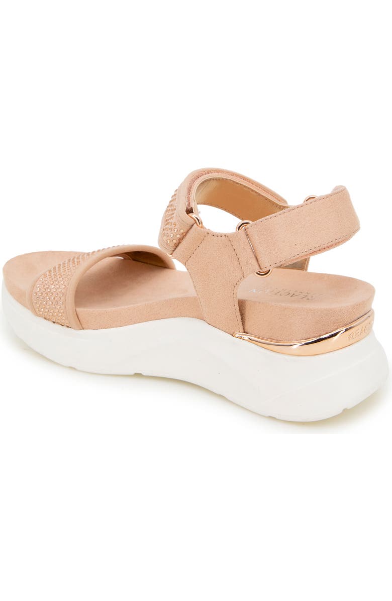 Reaction Kenneth Cole Halsey Ankle Strap Platform Sandal, Alternate, color, Blush Knit
