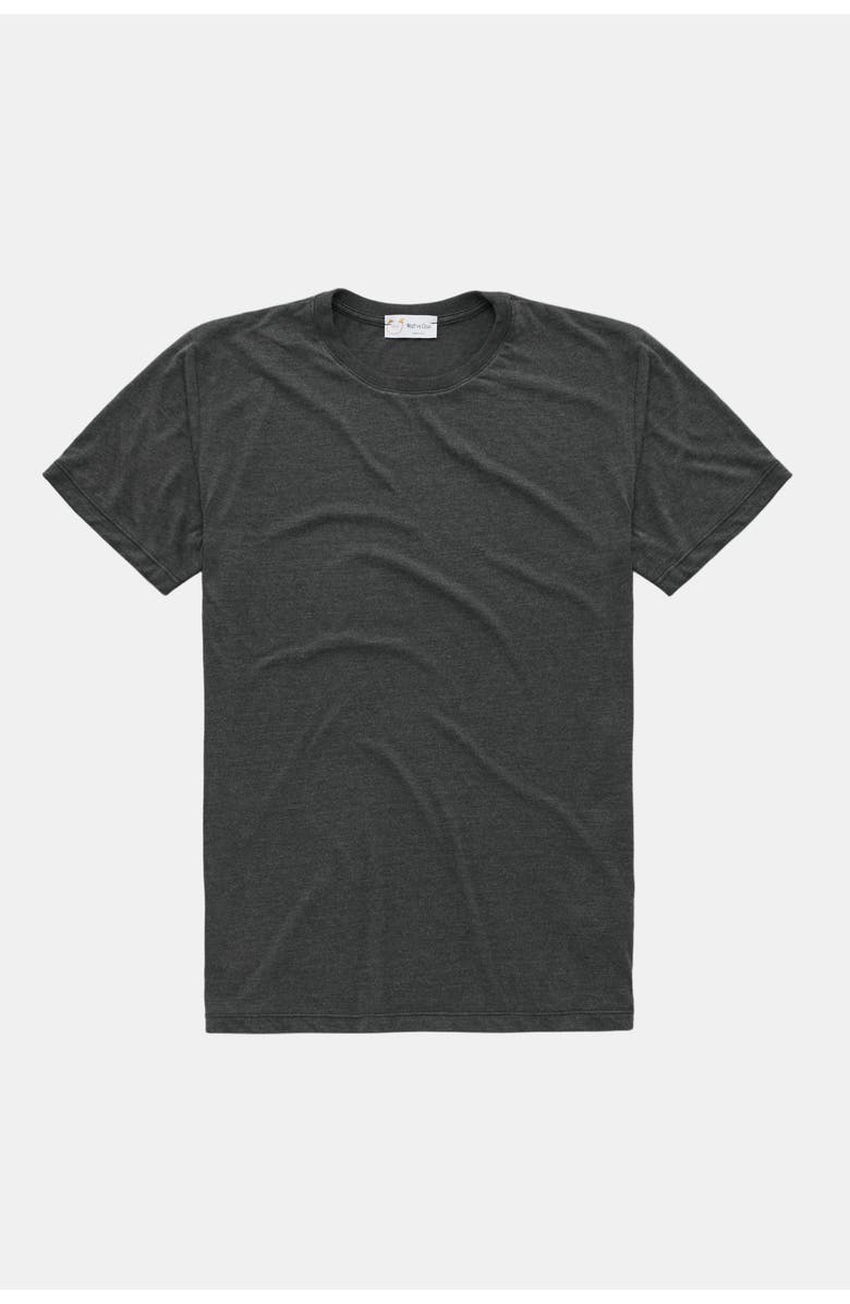 Wolf Vs. Goat (WvG) Light Weight Viscose Short Sleeve Crewneck, Main, color, Black