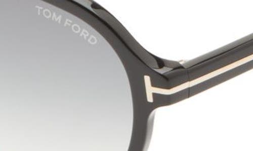 Tom Ford Jeffrey 59mm Gradient Pilot Sunglasses In Black