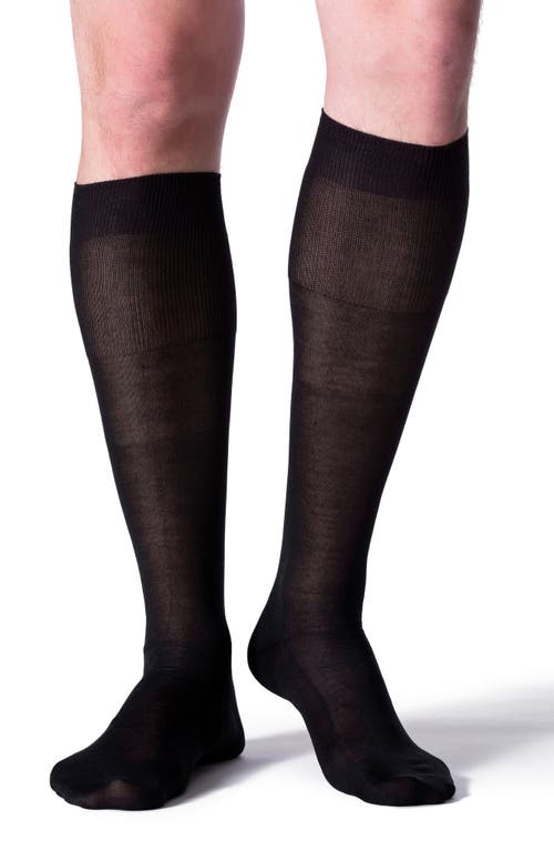 Shop Falke Silk Blend Knee High Socks In Black