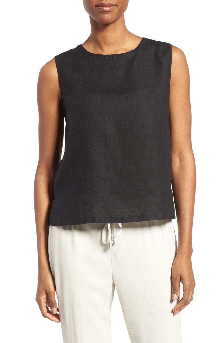 Eileen Fisher Linen Shell, Main, color,