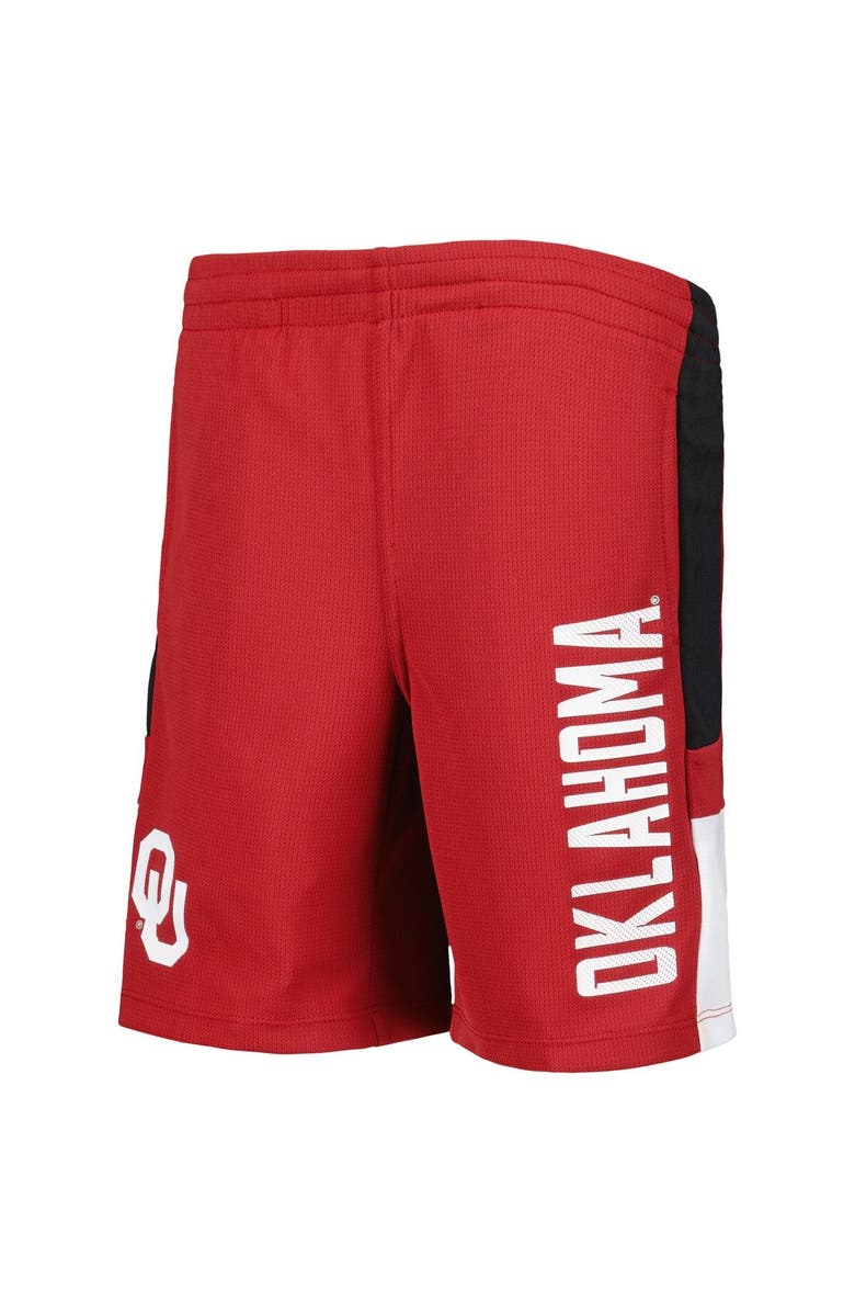 Outerstuff Youth Crimson Oklahoma Sooners Lateral Mesh Performance Shorts, Alternate, color, Crimson
