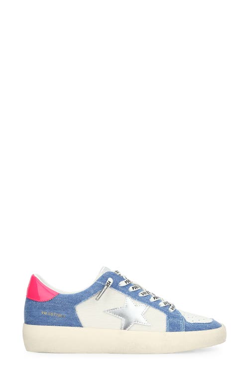 Vintage Havana Reflex Glitter Sneaker In Denim Pink Pop