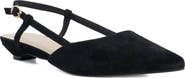 Dune London Homie Pointed Toe Leather Slingback Pump