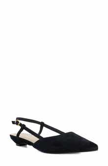 Dune London Homie Pointed Toe Leather Slingback Pump