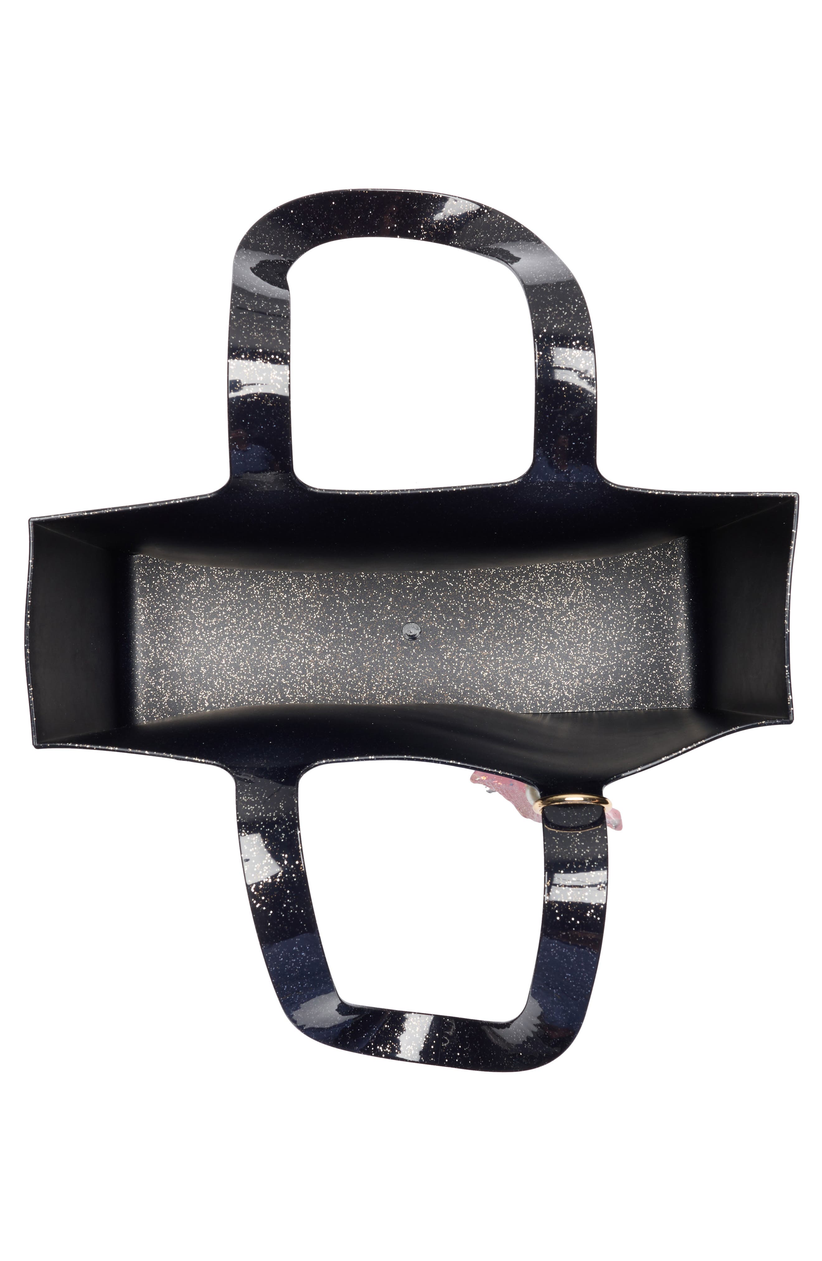Madden Girl Jelly Midsize Tote Bag, Alternate, color, Black Glitter
