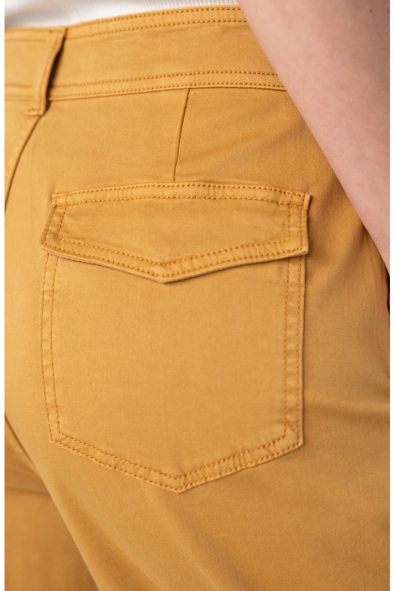 Pleated High Waist Ankle Tapered Pants, Alternate, color, GOLD RUSH