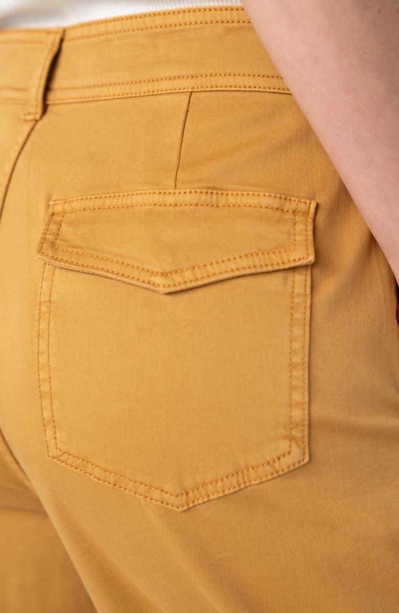 Liverpool Los Angeles Pleated High Waist Ankle Tapered Pants, Alternate, color, Gold Rush