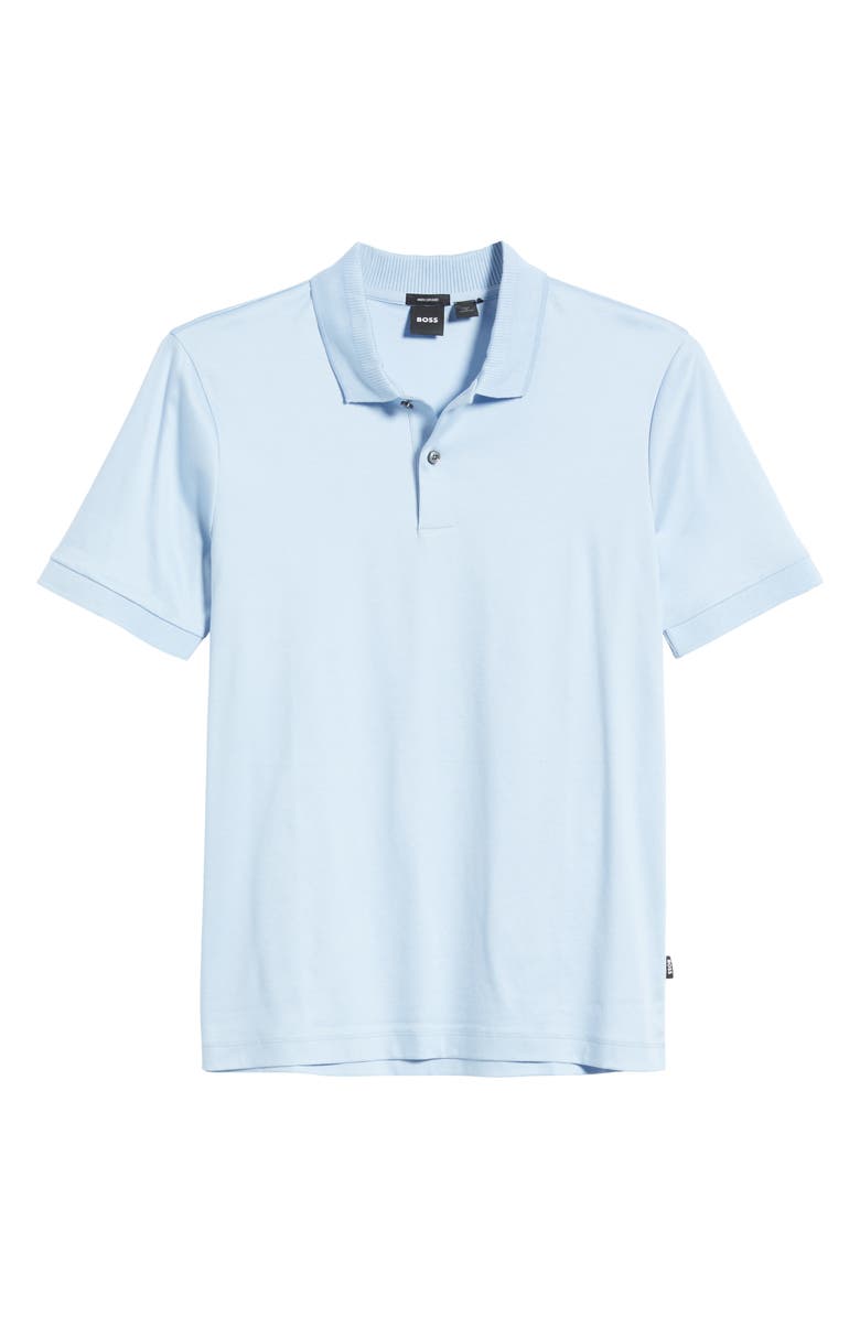 BOSS Phillipson Mercerized Cotton Polo, Alternate, color, Light Blue